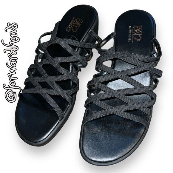 A2 by Aerosoles Tango Two Black Strappy Shoes - Women’s Size 8 - Picture 1 of 9